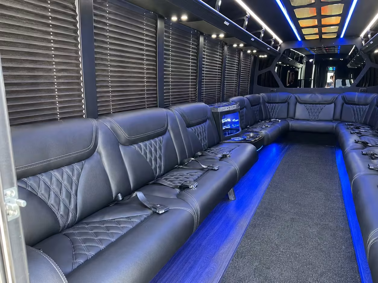 25 passenger party bus interior