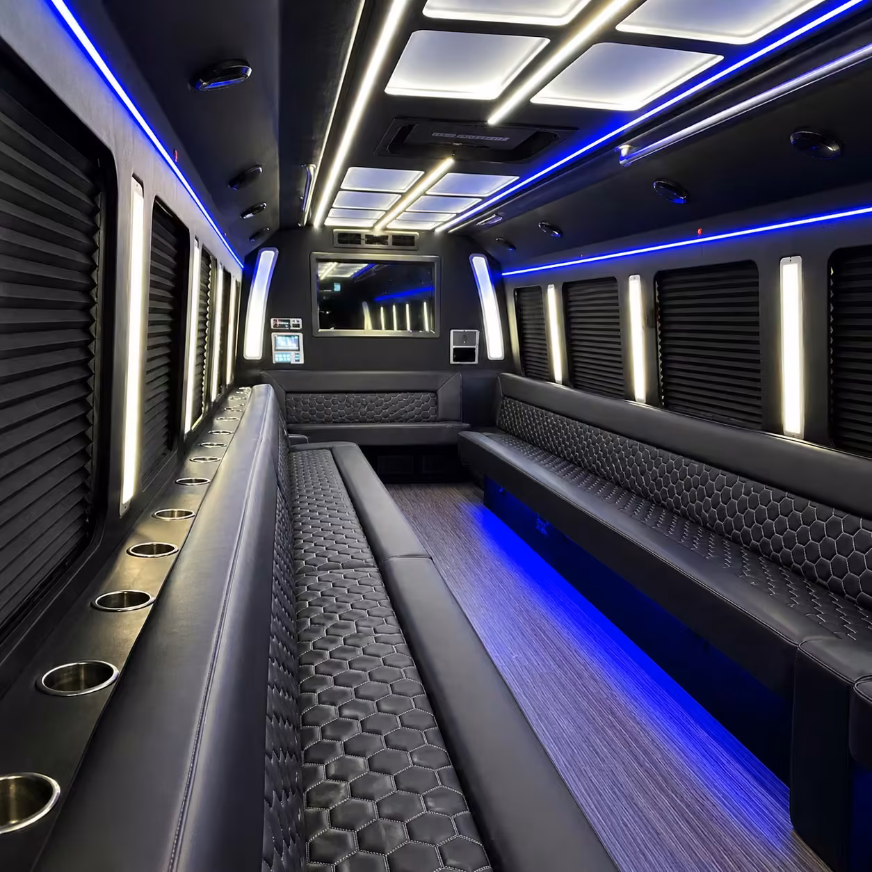 30 passenger party bus interior