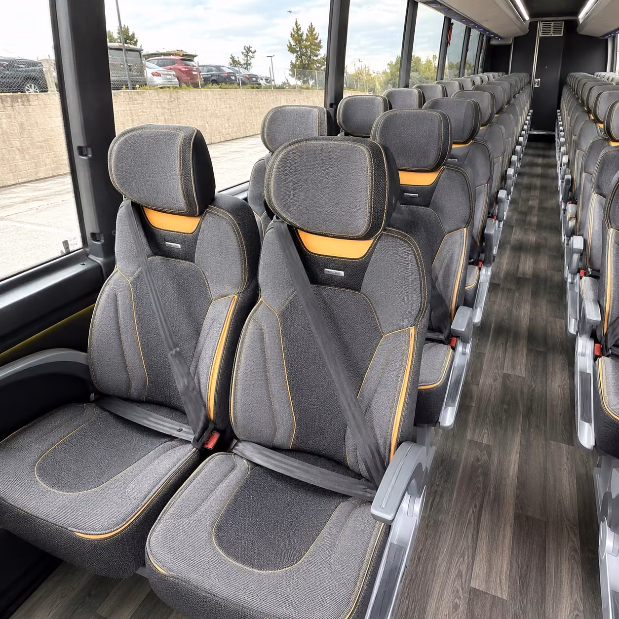 denver charter bus interior