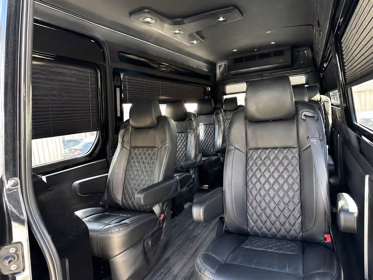 sprinter van rental with driver interior